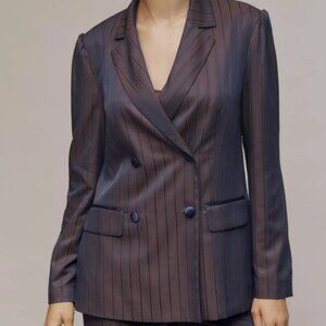Brand NEW with TAGS Maeve Pinstripe Relaxed Blazer Size Small Anthropologie NWT